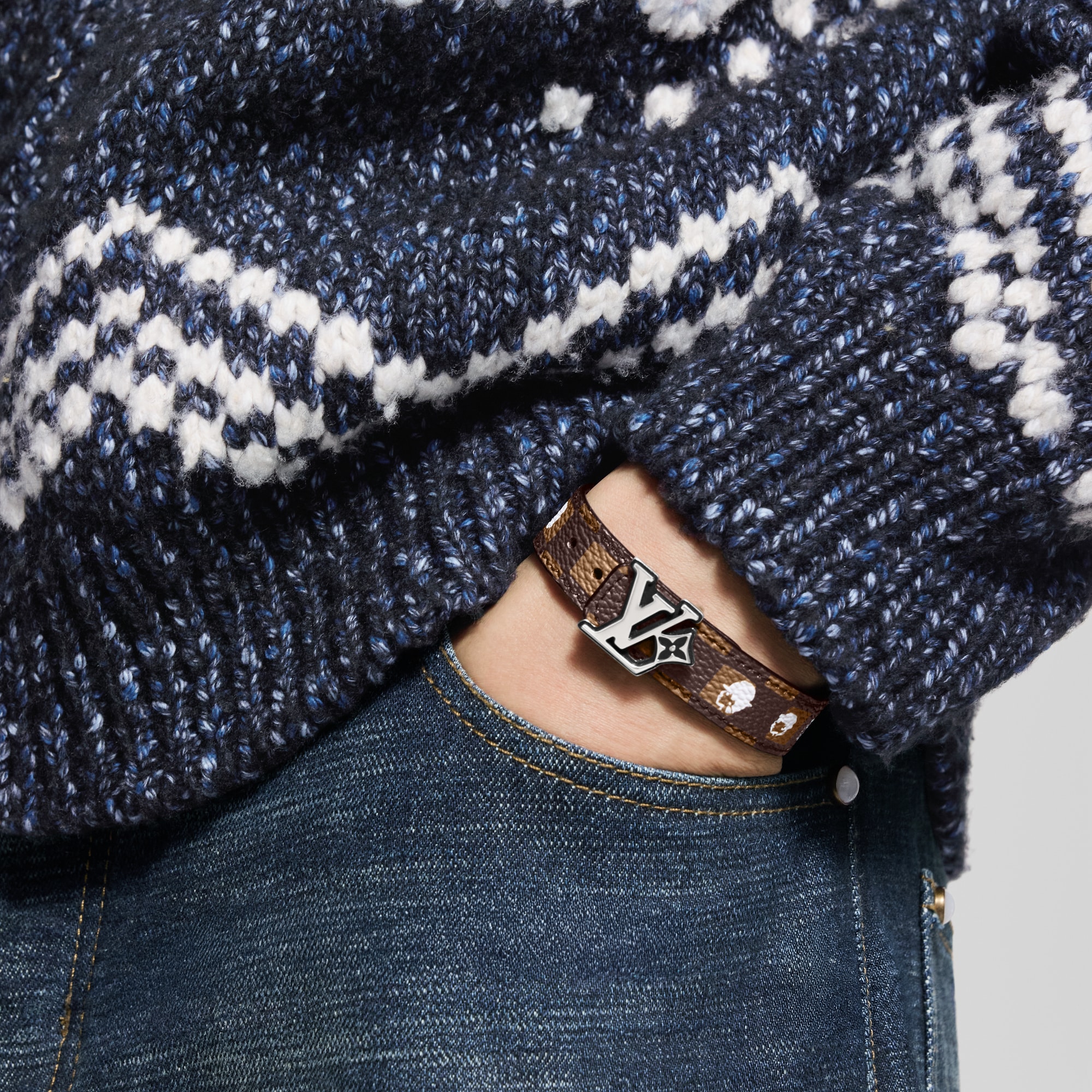 LV Flower Damier Phriendship Reversible Bracelet - Men - Fashion